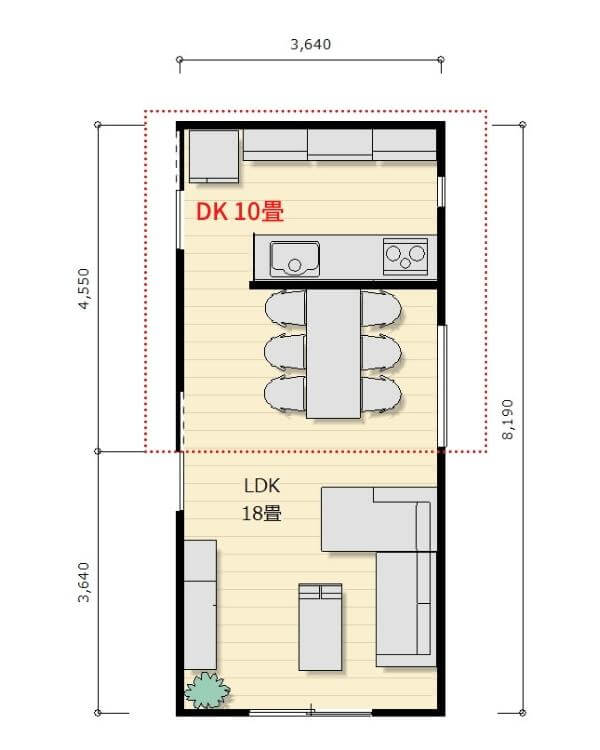 10畳DK間取り例