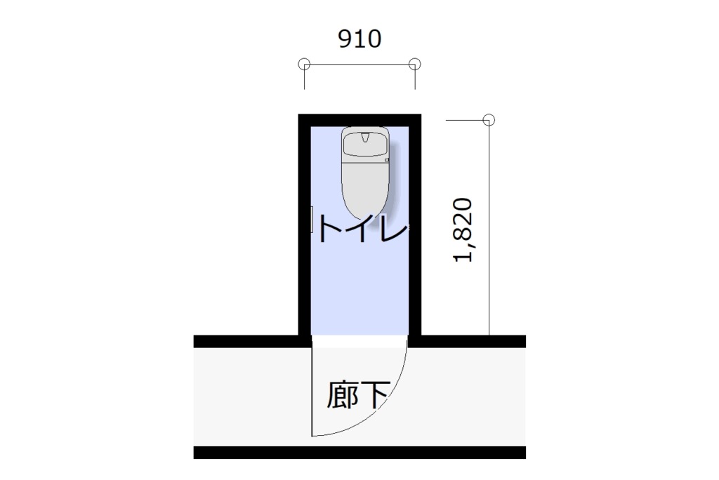 1畳トイレ間取り例