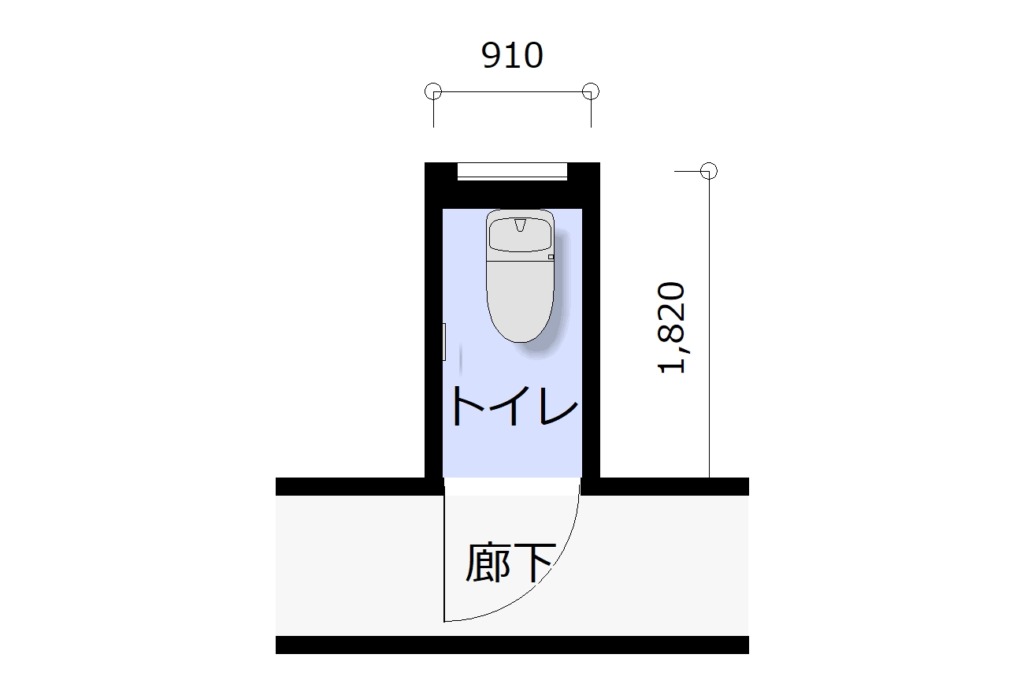 1畳トイレ間取り例