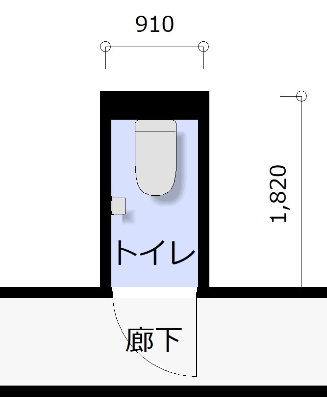 1畳トイレ間取り例