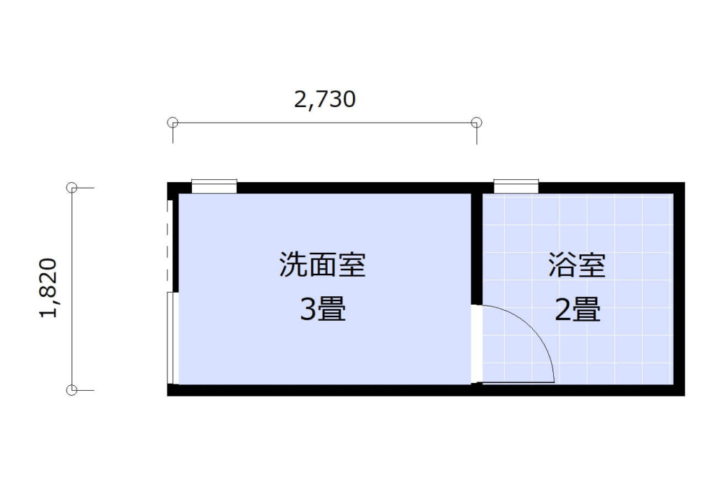 3畳洗面室間取り例