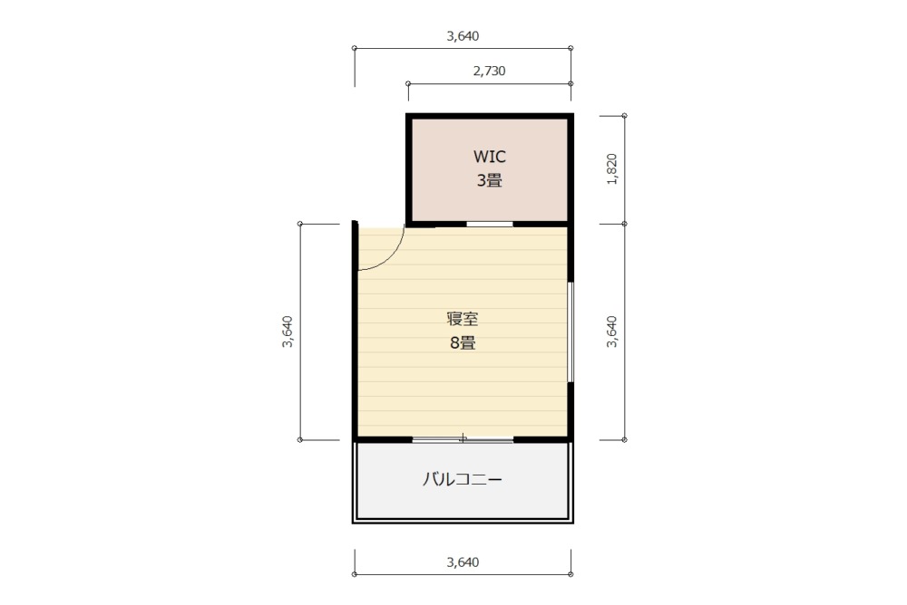 8畳寝室間取り例-vol.18