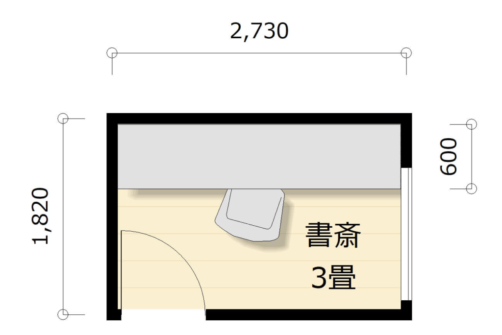 vol.62-3畳書斎間取り